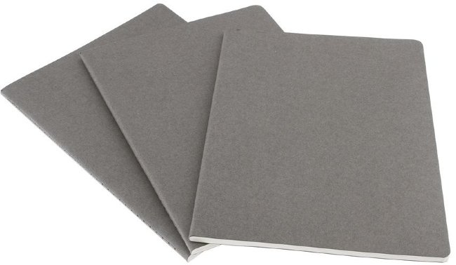 Блокнот Moleskine CAHIER JOURNAL XLarge, нелинованный, серый (3шт)