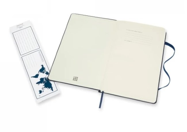 Блокнот Moleskine CLASSIC DOUBLE Large 130х210мм 240стр. линейка, нелинованный твердая обложка синий