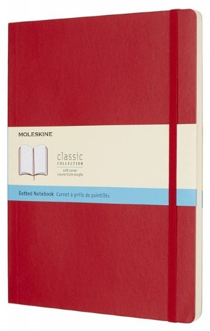 Блокнот Moleskine CLASSIC SOFT, пунктир, красный