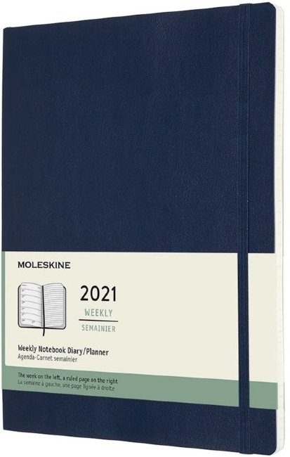 Еженедельник Moleskine CLASSIC SOFT WKNT XL 190х250мм 144стр. мягкая обложка синий сапфир Еженедельник Moleskine CLASSIC SOFT WKNT XL 190х250мм 144стр. мягкая обложка синий сапфир