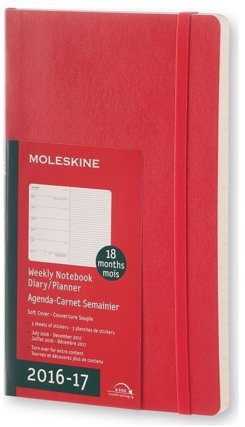 Еженедельник Moleskine ACADEMIC WKNT LGS, A5, красный Еженедельник Moleskine ACADEMIC WKNT LGS, A5, красный