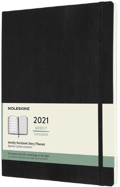 Еженедельник Moleskine CLASSIC SOFT WKNT XL 190х250мм 144стр. мягкая обложка черный Еженедельник Moleskine CLASSIC SOFT WKNT XL 190х250мм 144стр. мягкая обложка черный