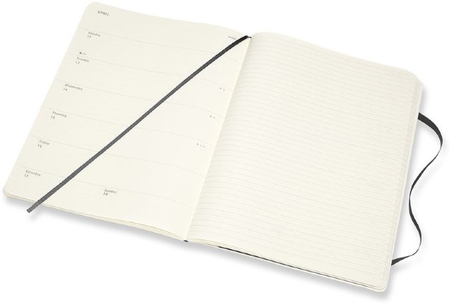 Еженедельник Moleskine CLASSIC SOFT WKNT XL 190х250мм 144стр. мягкая обложка черный Еженедельник Moleskine CLASSIC SOFT WKNT XL 190х250мм 144стр. мягкая обложка черный