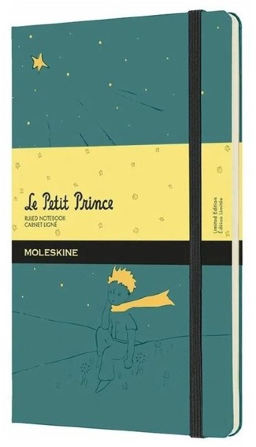 Блокнот Moleskine LE PETIT PRINCE Large 130х210мм 192стр. линейка твердая обложка, зеленый Блокнот Moleskine LE PETIT PRINCE Large 130х210мм 192стр. линейка твердая обложка, зеленый