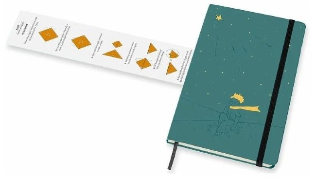 Блокнот Moleskine LE PETIT PRINCE Large 130х210мм 192стр. линейка твердая обложка, зеленый Блокнот Moleskine LE PETIT PRINCE Large 130х210мм 192стр. линейка твердая обложка, зеленый