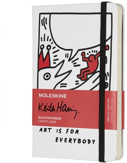 Блокнот Moleskine Limited Edition KEITH HARING Pocket, линейка, белый Блокнот Moleskine Limited Edition KEITH HARING Pocket, линейка, белый
