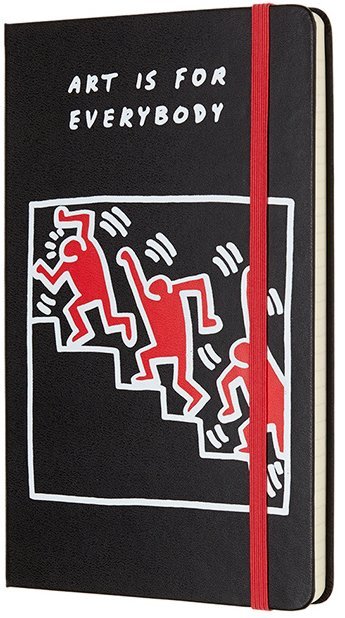 Блокнот Moleskine Limited Edition KEITH HARING Large, линейка, черный