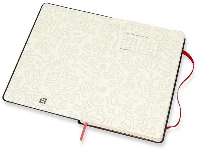 Блокнот Moleskine Limited Edition KEITH HARING Large, линейка, черный