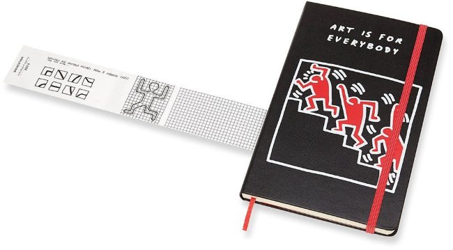 Блокнот Moleskine Limited Edition KEITH HARING Large, линейка, черный