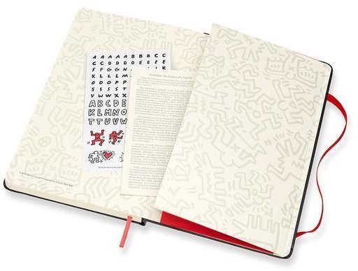 Блокнот Moleskine Limited Edition KEITH HARING Large, линейка, черный
