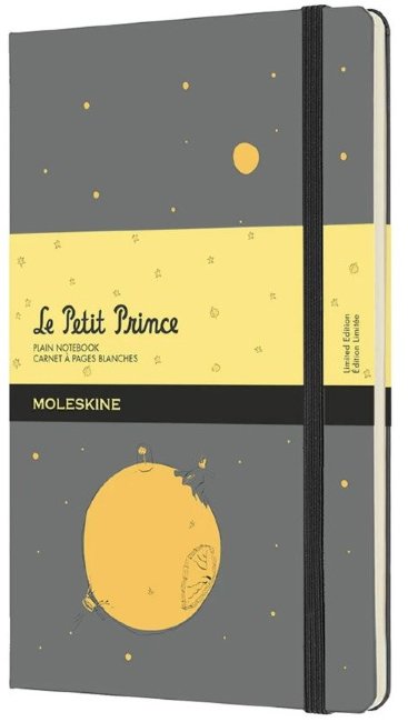 Блокнот Moleskine LE PETIT PRINCE Large 130х210мм 192стр. нелинованный твердая обложка, серый