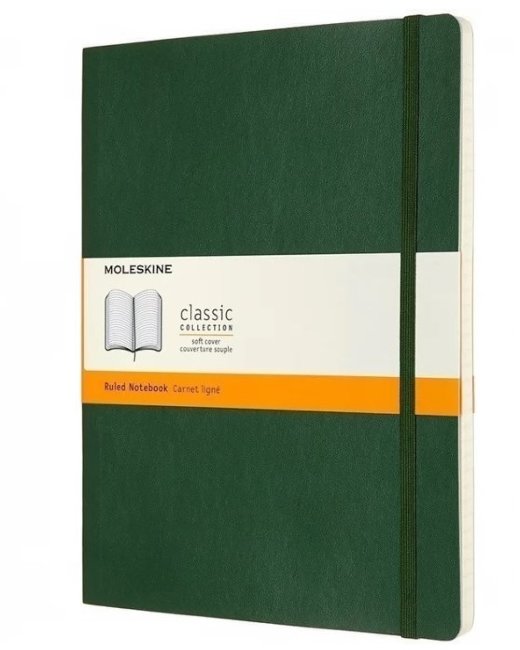 Блокнот Moleskine CLASSIC XLarge, линейка, зеленый Блокнот Moleskine CLASSIC XLarge, линейка, зеленый