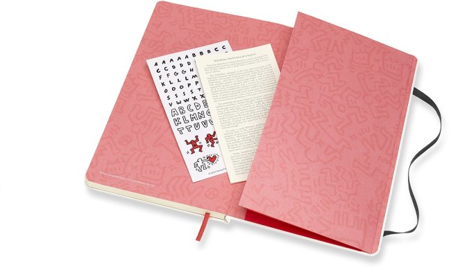 Блокнот Moleskine Limited Edition KEITH HARING Large, нелинованный, белый