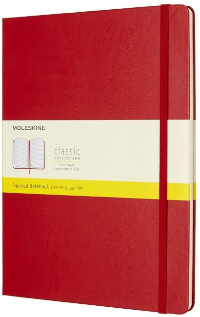 Блокнот Moleskine CLASSIC XLarge, клетка, красный