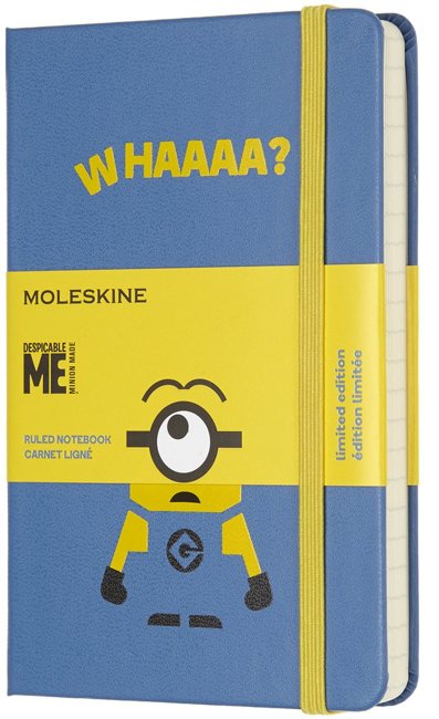Блокнот Moleskine Limited Edition MINIONS Pocket, линейка, голубой