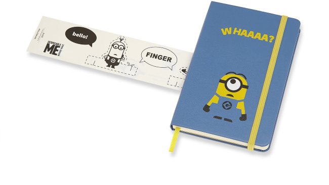 Блокнот Moleskine Limited Edition MINIONS Pocket, линейка, голубой
