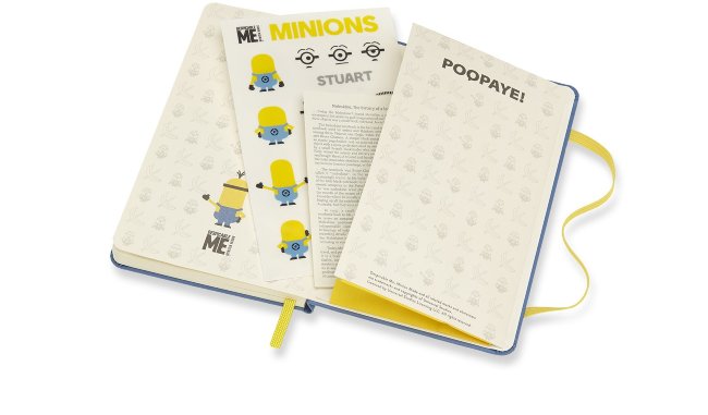 Блокнот Moleskine Limited Edition MINIONS Pocket, линейка, голубой