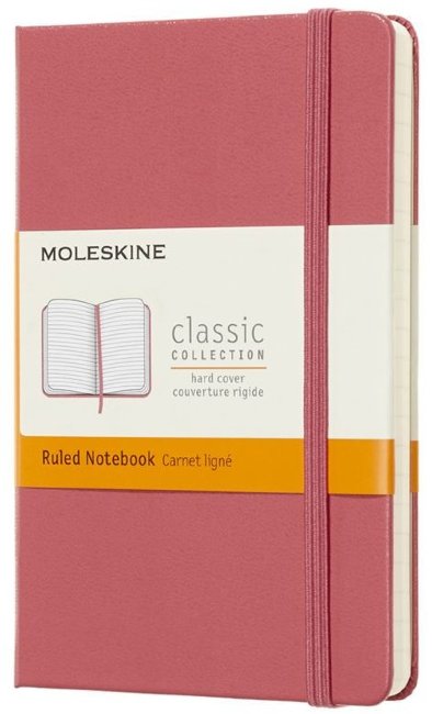 Блокнот Moleskine CLASSIC Pocket, линейка, розовый Блокнот Moleskine CLASSIC Pocket, линейка, розовый