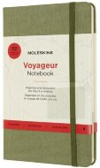 Блокнот Moleskine VOYAGEUR Medium 115x180мм обложка текстиль 208стр. нелинованный, зеленый