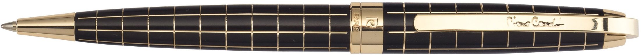 Шариковая ручка Pierre Cardin Progress черный лак, гравировка, позолота