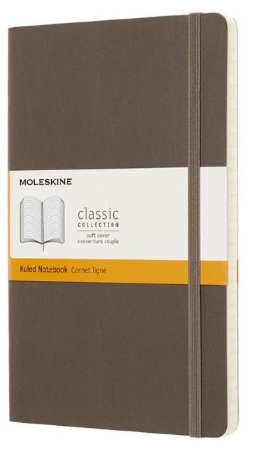 Блокнот Moleskine CLASSIC SOFT Large, линейка, коричневый