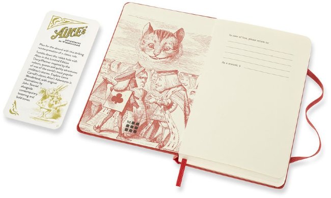 Ежедневник Moleskine ALICE IN WONDERLAND Pocket 90x140мм 400стр. красный