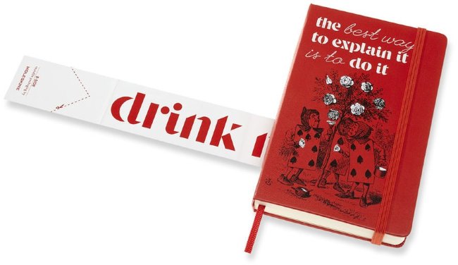 Ежедневник Moleskine ALICE IN WONDERLAND Pocket 90x140мм 400стр. красный