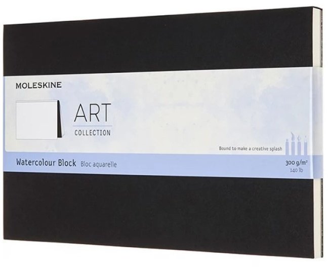 Блокнот Moleskine ART WATERCOLOR 230х310мм 20стр. нелинованный мягкая обложка, черный Блокнот Moleskine ART WATERCOLOR 230х310мм 20стр. нелинованный мягкая обложка, черный