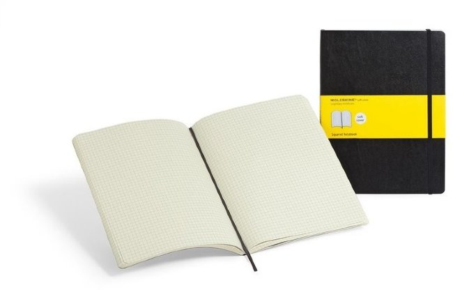 Блокнот Moleskine CLASSIC SOFT, клетка, черный