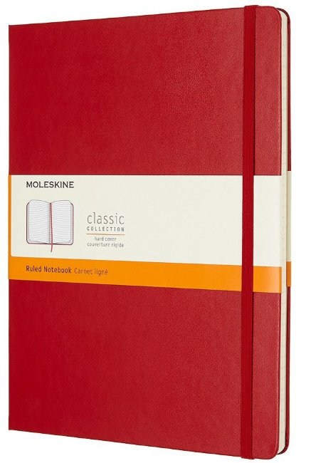 Блокнот Moleskine CLASSIC XLarge, линейка, красный Блокнот Moleskine CLASSIC XLarge, линейка, красный
