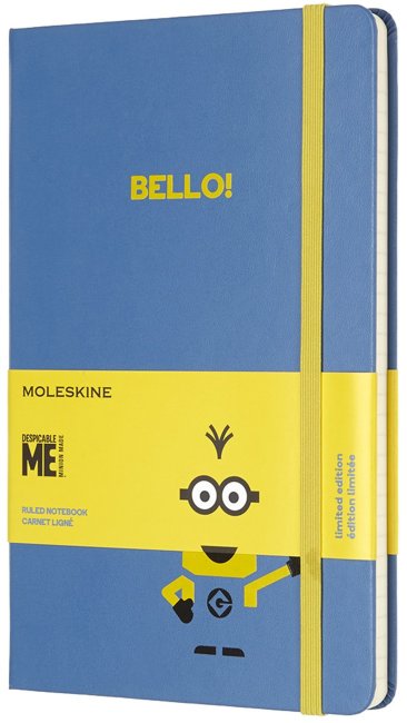 Блокнот Moleskine Limited Edition MINIONS Large, линейка, голубой