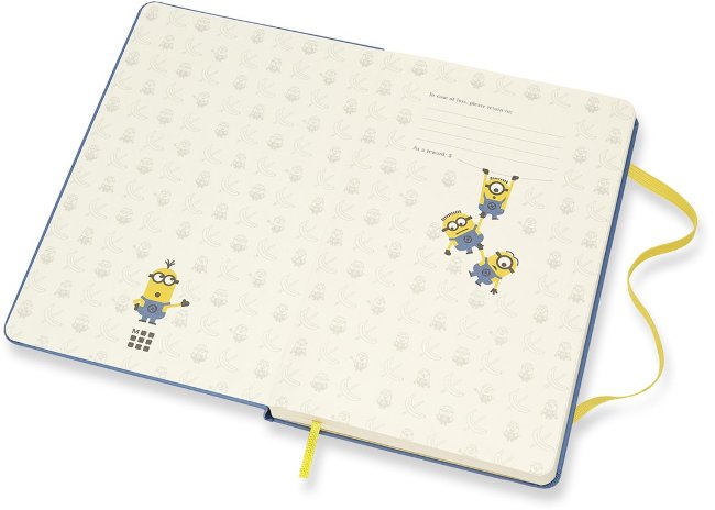 Блокнот Moleskine Limited Edition MINIONS Large, линейка, голубой