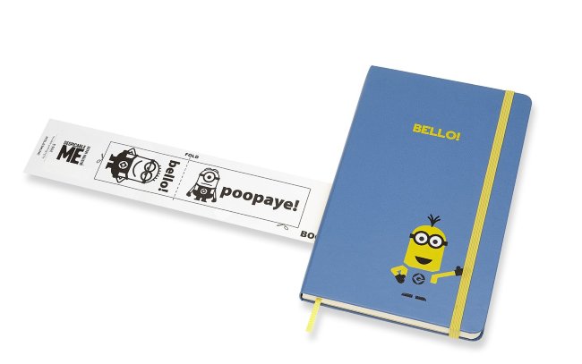 Блокнот Moleskine Limited Edition MINIONS Large, линейка, голубой
