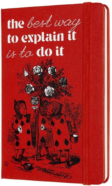 Еженедельник Moleskine ALICE IN WONDERLAND WKNT LE 90x140мм обложка текстиль 144стр. красный