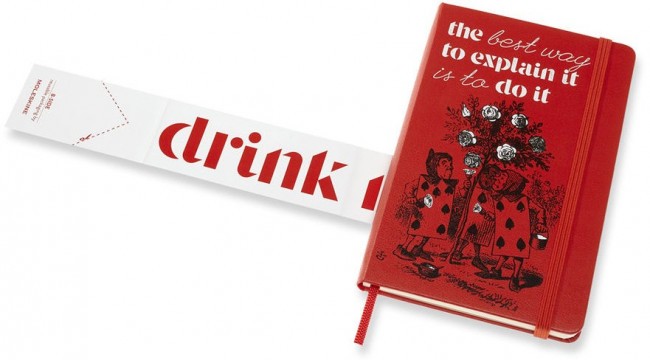 Еженедельник Moleskine ALICE IN WONDERLAND WKNT LE 90x140мм обложка текстиль 144стр. красный