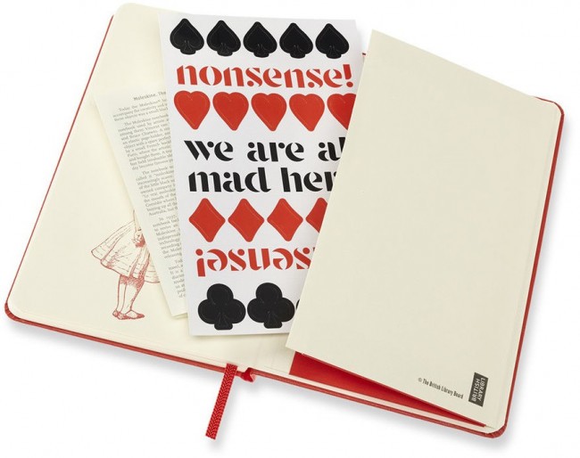 Еженедельник Moleskine ALICE IN WONDERLAND WKNT LE 90x140мм обложка текстиль 144стр. красный