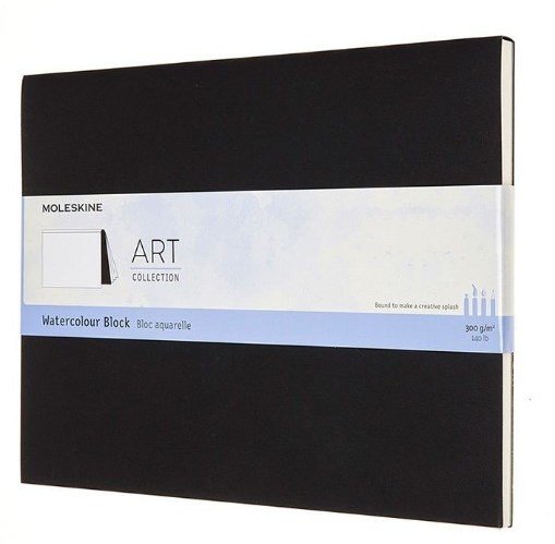 Блокнот Moleskine ART WATERCOLOR XLarge 190х250мм 20л нелинованный мягкая обложка, черный Блокнот Moleskine ART WATERCOLOR XLarge 190х250мм 20л нелинованный мягкая обложка, черный