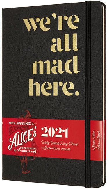 Еженедельник Moleskine ALICE IN WONDERLAND WKNT LE 130х210мм обложка текстиль 144стр. черный