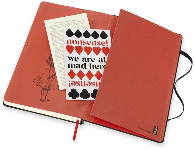 Еженедельник Moleskine ALICE IN WONDERLAND WKNT LE 130х210мм обложка текстиль 144стр. черный