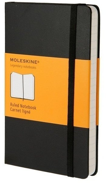 Блокнот Moleskine CLASSIC POCKET, линейка, черный