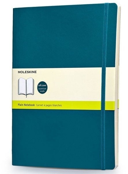 Блокнот Moleskine CLASSIC SOFT, нелинованный, бирюзовый