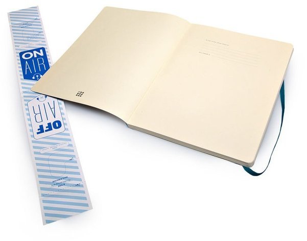 Блокнот Moleskine CLASSIC SOFT, нелинованный, бирюзовый