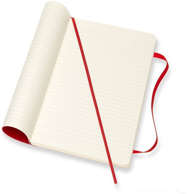Блокнот Moleskine CLASSIC SOFT, линейка, красный