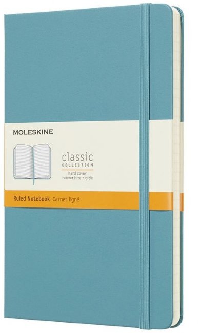 Блокнот Moleskine CLASSIC Large, линейка, голубой Блокнот Moleskine CLASSIC Large, линейка, голубой
