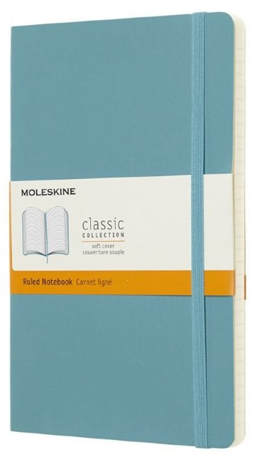 Блокнот Moleskine CLASSIC SOFT Large, линейка, голубой