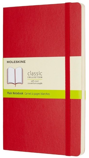Блокнот Moleskine CLASSIC SOFT, нелинованный, красный