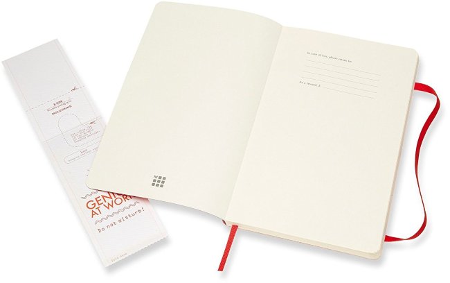 Блокнот Moleskine CLASSIC SOFT, нелинованный, красный