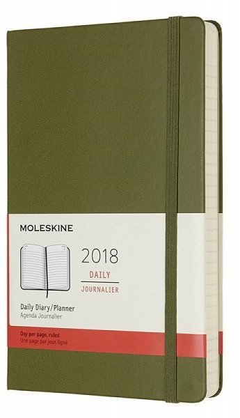 Еженедельник Moleskine CLASSIC DAILY LARGE, зеленый вяз Еженедельник Moleskine CLASSIC DAILY LARGE, зеленый вяз