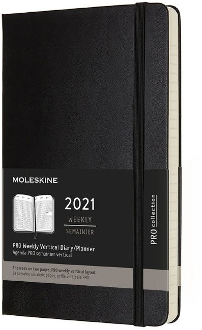 Еженедельник Moleskine PRO VERTICAL Large 130х210мм 168стр. черный Еженедельник Moleskine PRO VERTICAL Large 130х210мм 168стр. черный