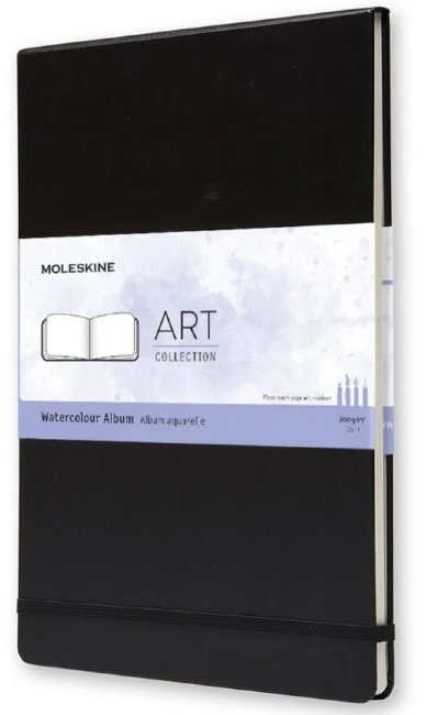 Блокнот для акварели Moleskine CLASSIC WATERCOLOUR A4 60стр. твердая обложка, черный
